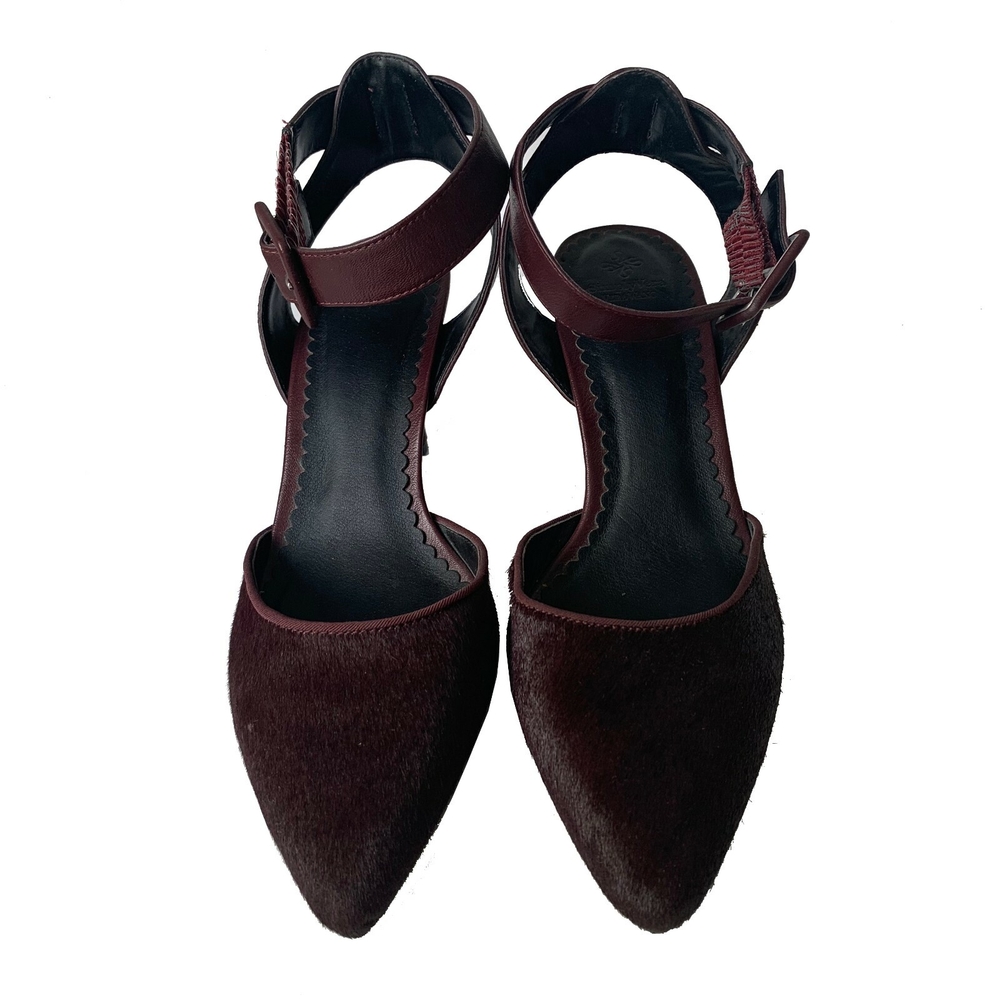 Simply Vera Wang Red Calf Fur Heels